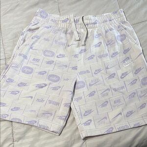 Nike Men's Athletic Shorts in White and Lavender